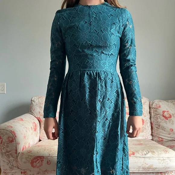 H&M | Dresses | Teal Lace Dress | Poshmark